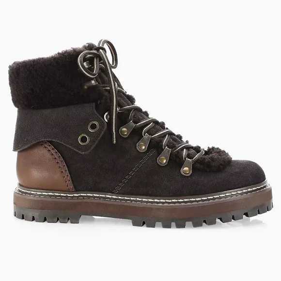 See by Chloé Eileen Lace-Up Shearling-Lined Ankle Boots - Picture 11 of 12